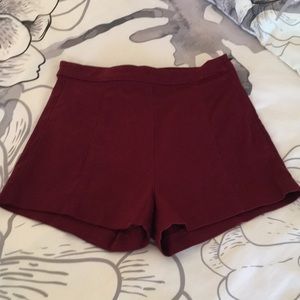 NWT Wine Colored Retro Shorts